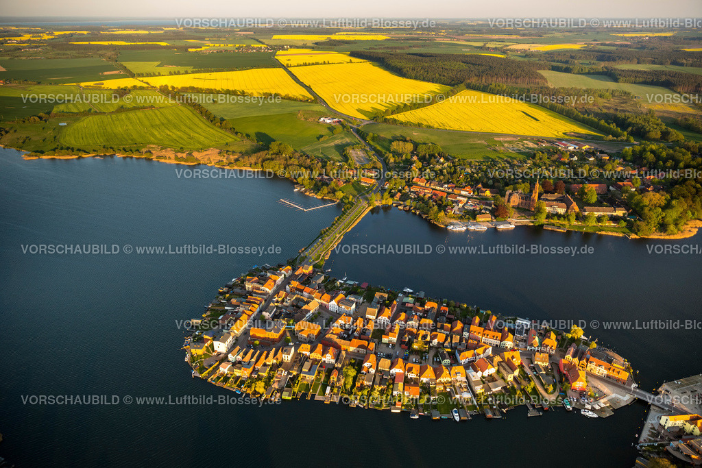 Malchow14043491 | Malchow mit Malchower See und Altstadtinsel mit Alter Markt,  Malchow, Mecklenburgische Seenplatte, Mecklenburger Seenplatte  , Mecklenburg-Vorpommern, Deutschland