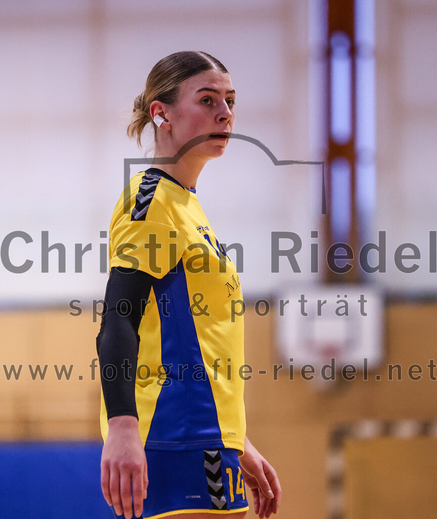 2025-02-15_033_SpVgg_Altenerding_gegen_MTV_Pfaffenhofen | Erding, Deutschland, 15.02.2025:Handball, Bezirksoberliga Frauen Altbayern 2024 / 2024, 14. Spieltag, SpVgg Altenerding gegen MTV Pfaffenhofen, Endergebnis: 27:23Julia Waterkotte (MTV Pfaffenhofen, #14)Foto: Christian Riedel / fotografie-riedel.net