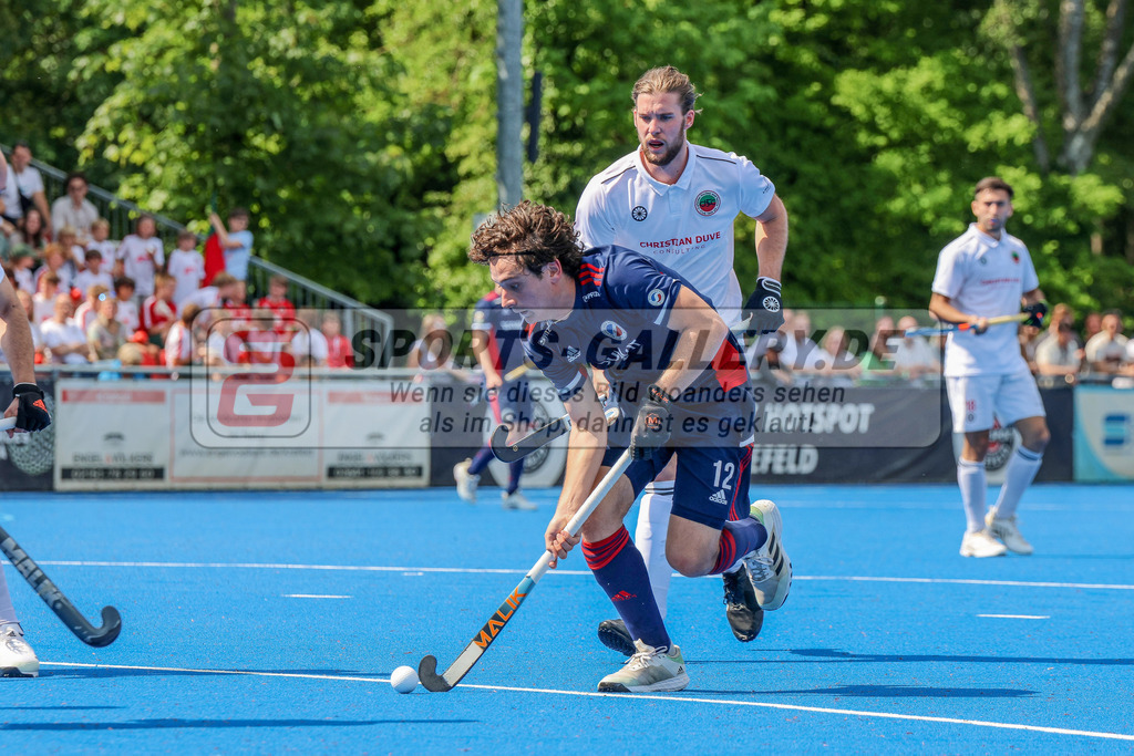 MJ_2023-05-13 Herren CHTC - MHC-60 | Erik Kleinlein (Mannheimer HC #12) &amp; Timo Kossol (Crefelder HTC #3), Crefelder HTC - Mannheimer HC am 13.5.2023 in der Gerd-Wellen-Sportanlage, Krefeld