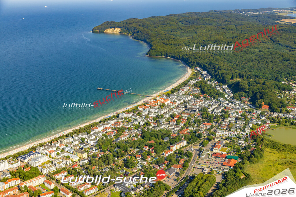 Luftbild Vs Google Maps  Ostsee Ufer Strand  Binz -Das Luftbild wurde 2025 vom UL-Flugzeug heraus erstellt ( keine Drohnenluftbilder ) - Hochauflösende Luftaufnahme -Nicht vergleichbar mit Google Maps oder Satelittenbilder- Die Geschenkidee !Mit Lizenz und Bildrechte bestellbar