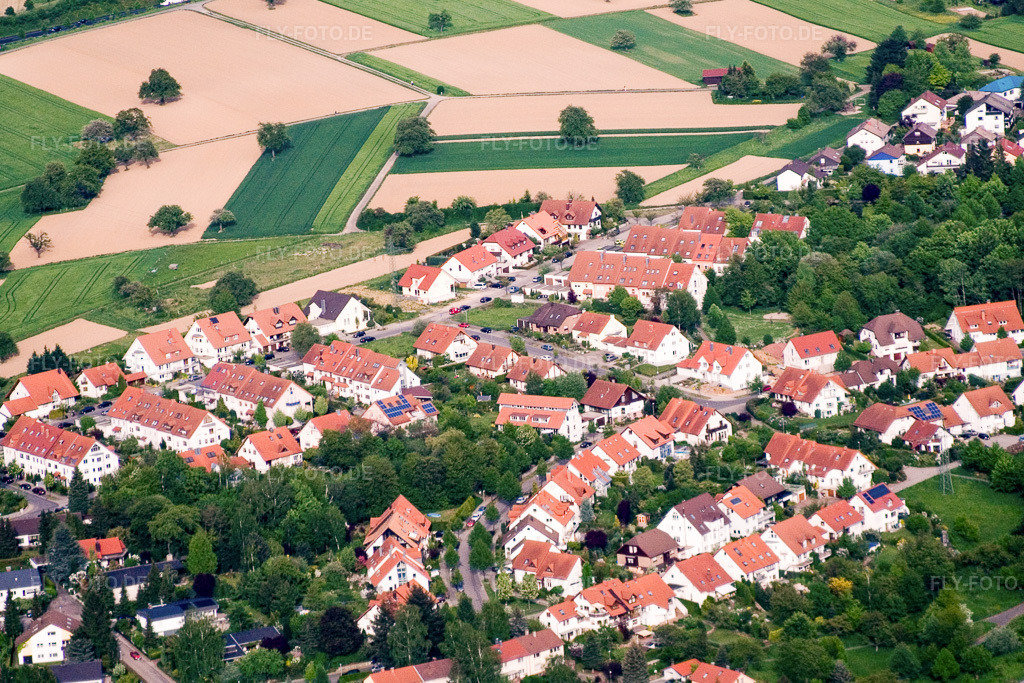 Luftbild: Am Berg im Ortsteil Grünwettersbach in Karlsruhe im Bundesland Baden-Württemberg in Deutschland.Foto: IMG_1953.jpg vom 14.05.2006 durch Werner Riehm/FLY-FOTO.deAuflösung des Originals: 3131 x 2087 px