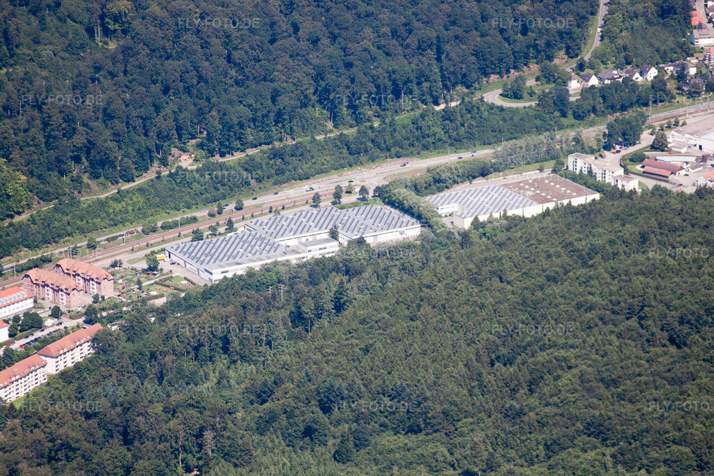 Luftbild: Spinnerei in Ettlingen im Bundesland Baden-Württemberg in Deutschland. Foto: IMG_42061.jpg vom 27.06.2011 durch Werner Riehm/FLY-FOTO.de