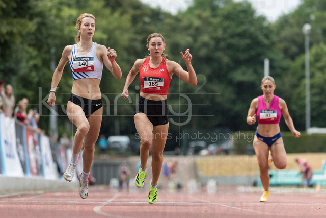Para Heimspiel 7.0; Leverkusen, 18.07.2026 | LEVERKUSEN, GERMANY - JULY 18, 2026 : Matilda Palm (GER/Tus Koeln rrh.), Nele Moos (GER/TSV Bayer 04 Leverkusen)  competing in the 100m during the Para Heimspiel 7.0 at Fritz Jacobi Sports Complex on July 18, 2026 in Leverkusen, Germany.