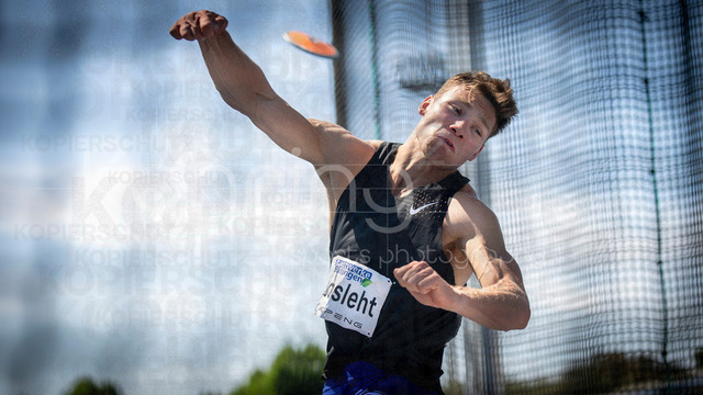 Multisport Event; Ratingen, 28.06.2026 | RATINGEN, GERMANY - JUNE 28, 2026 : Rasmus Roosleht (EST / Estonia) during the decathlon’s discus throw of the Multisport Event at Stadion Ratingen on June 28, 2026 in Ratingen, Germany.