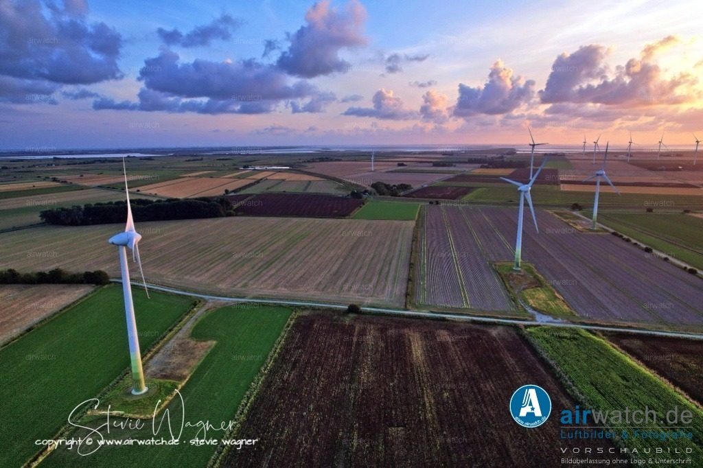 Windpark Breklumer-Koog | Luftbild, Windenergieanlagen, Enercon, Windpark Breklumer Koog