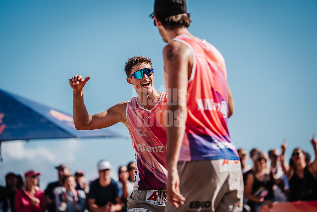 Beachvolleyball | Männer | Deutsche Meisterschaften 2025 Timmendorfer Strand | 06.09.2025 | v.l. Hennes Nissen und Niklas Held