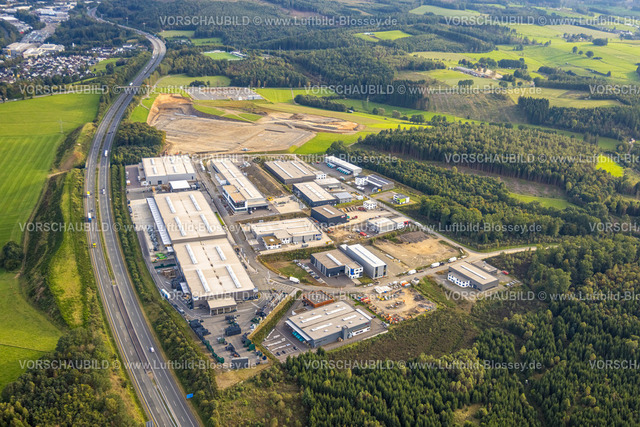 Olpe230913348 | Luftbild, Gewerbepark Hüppcherhammer, Olpe-Stadt, Olpe, Sauerland, Nordrhein-Westfalen, Deutschland