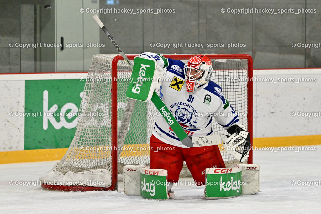 ESV Ferlach vs. UECR Eisbären Huben | #31 Sicher Michael UECR EISBÄREN HUBEN, ESV Ferlach vs. UECR Eisbären Huben, ESV Ferlach vs. UECR Eisbären Huben am 31.10.2025 in Ferlach (HTC Eishalle Ferlach), Austria, (Photo by Bernd Stefan)