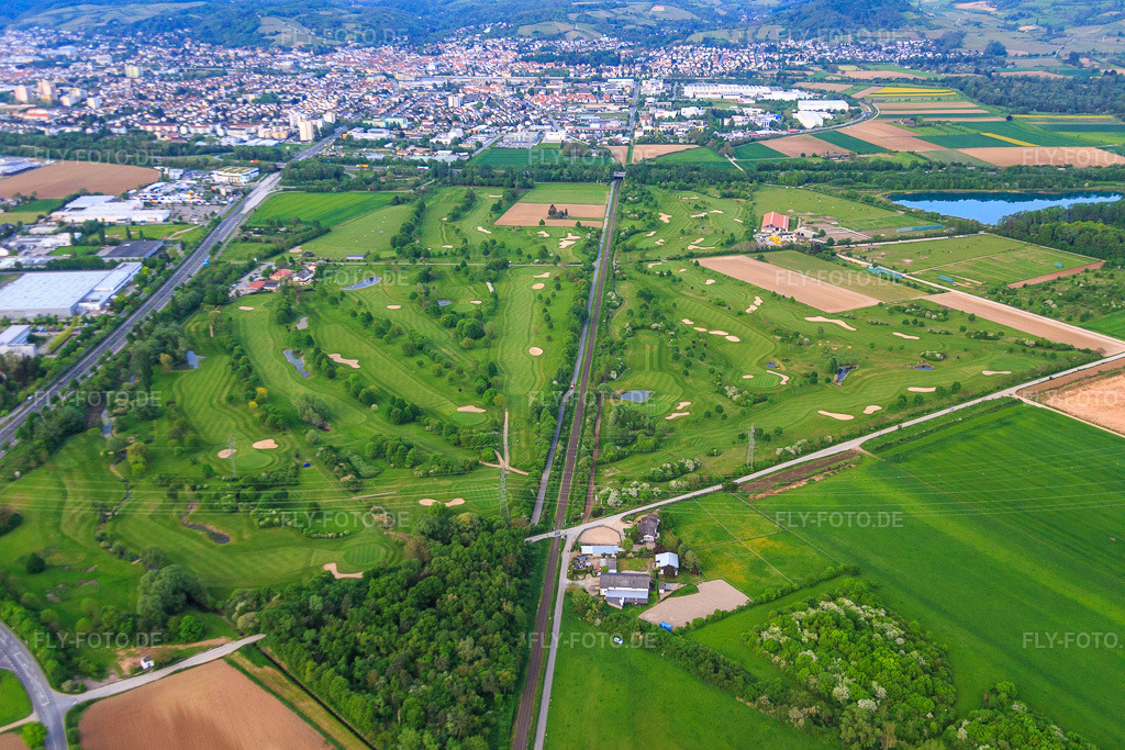 Luftbild: Golfplatz des Golf-Club Bensheim e.V. in Bensheim im Bundesland Hessen in Deutschland. Foto: IMG_088341.jpg vom 09.05.2016 durch Werner Riehm/FLY-FOTO.deGolfclub Bensheim