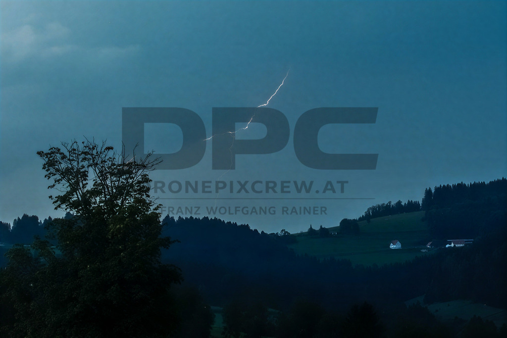 Lightning Storm over the Almenland | Multiple lightning strikes illuminate the night sky over the Almenland region in Austria during a powerful summer thunderstorm. - Realisiert mit Pictrs.com