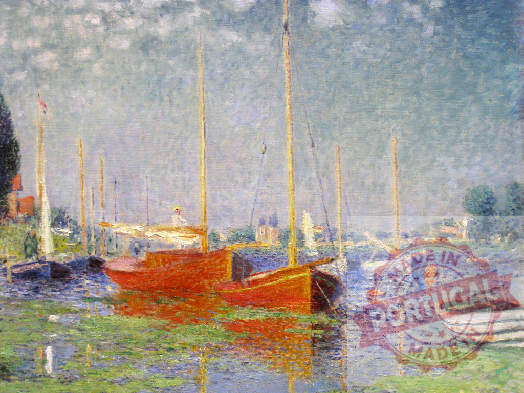 Claude Monet's Red Boats at Argenteuil (1875) famous painting. Original from Wikimedia Commons. Digitally enhanced by rawpixel. | Claude Monet's Red Boats at Argenteuil (1875) famous painting. Original from Wikimedia Commons. Digitally enhanced by rawpixel. - Realized with Pictrs.com