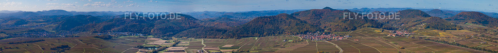 Panorama  Perspektive der  Wald und Berglandschaft des Haardtrands des Pfälzerwaldes | Luftbild: Panorama  Perspektive der  Wald und Berglandschaft des Haardtrands des Pfälzerwaldes in Eschbach im Bundesland Rheinland-Pfalz in Deutschland. Foto: IMG_34574-Bearbeitet.jpg vom 26.10.2010 durch Werner Riehm/FLY-FOTO.de - Realisiert mit Pictrs.com