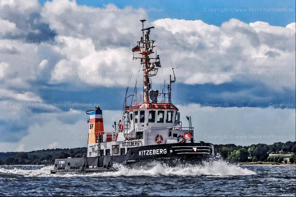 PDM2_6753_Schlepper_150x100 | DIGITALKUNST. Schlepper in Fahrt. __ Schlepper KITZEBERG von der  Reederei " Schlepp- und Fährgesellschaft Kiel " auf der Ostsee. - Realisiert mit Pictrs.com