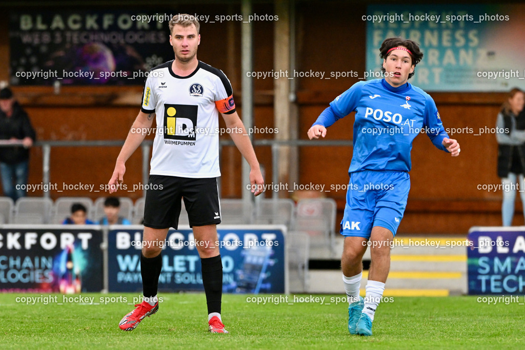 SAK vs. SV Spittal Drau 1921 | #4 Thomas Walker SV Spittal, #15 Tim Misvelj SAK, SAK vs. SV Spittal Drau 1921, SAK vs. SV Spittal Drau 1921 am 23.05.2025 in Klagenfurt (Sportpark Welzenegg), Austria, (Photo by Bernd Stefan)