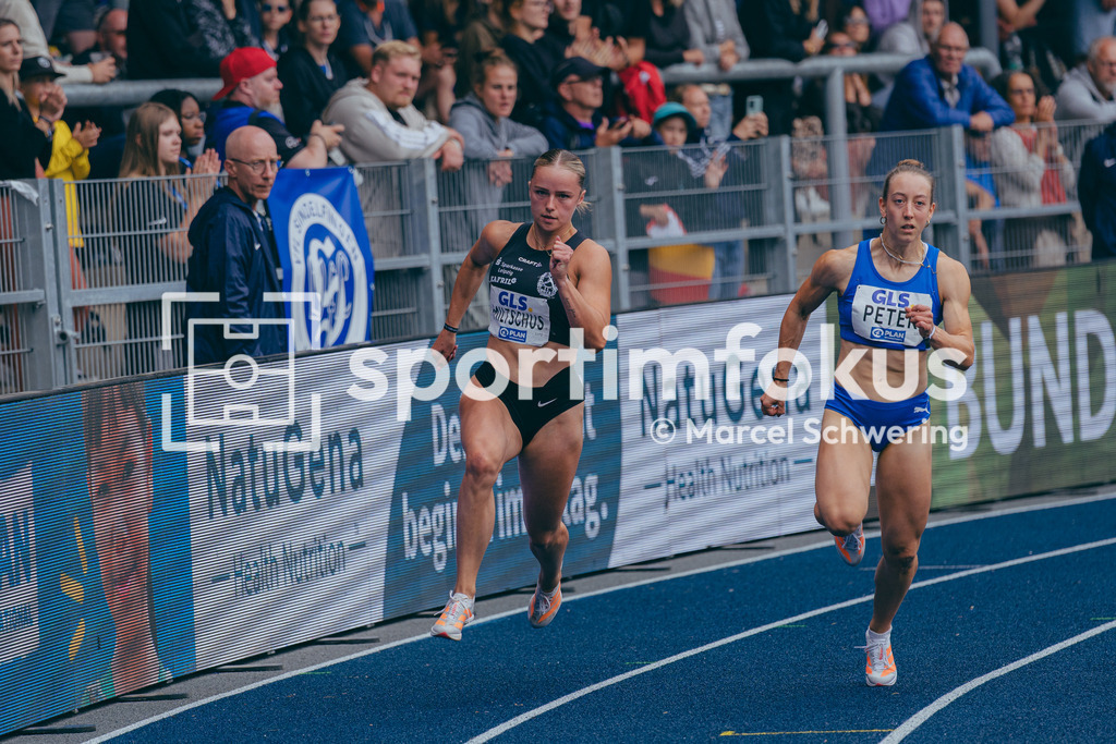 Deutsche Meisterschaften der Frauen und Männer 2026 | Joelina Sophie Miltschus, SC DHfK Leipzig,  200-Meter-Lauf, Halbfinale, Deutsche Meisterschaften der Frauen und Männer 2026, Lohrheidestadion Bochum-Wattenscheid, 26.07.2026. Foto: Marcel Schwering / sportimfokus - Realisiert mit Pictrs.com