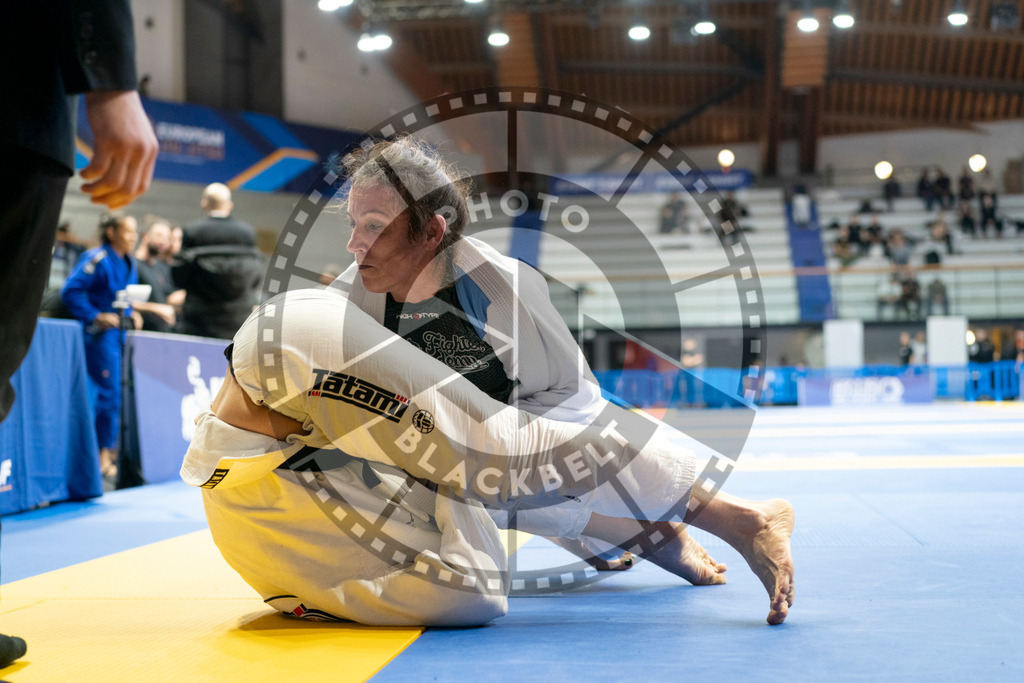 20240124PBB05273 | Fighters compete during the fifth day of the Brazilian Jiu-jitsu European Championship of the IBJJF in Paris, France, on January 24, 2024.
