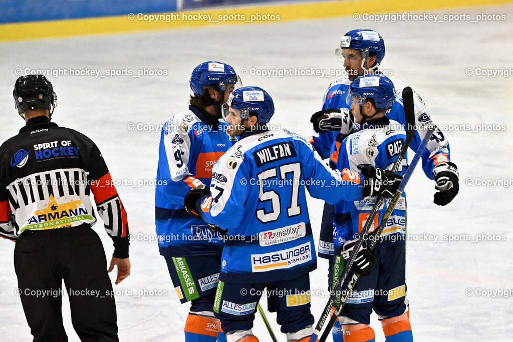 ESC Steindorf vs. ESV Ferlach  | Jubel ESC Steindorf, #57 Wilfan Franz ESC Steindorf, #95 Gelfanov Ruslan ESC Steindorf, #43 Oraze Martin ESC Steindorf, #92 Ratz Patrick ESC Steindorf, ESC Steindorf vs. ESV Ferlach , ESC Steindorf vs. ESV Ferlach  am 15.02.2026 in Steindorf (Ossiachersee Halle), Austria, (Photo by Bernd Stefan)