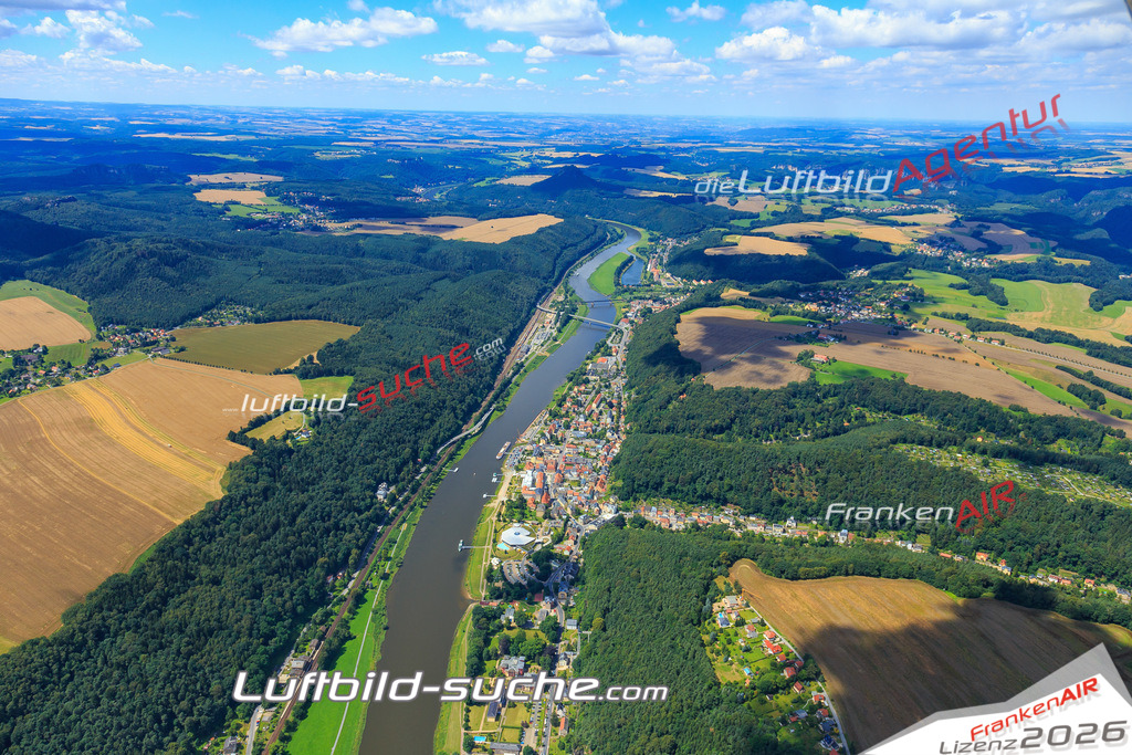 Luftbild von  Bad-schandau - Luftaufnahme wurde 2016 von https://frankenair.de mittels Flugzeug (keine Drohne) erstellt - die Geschenkidee