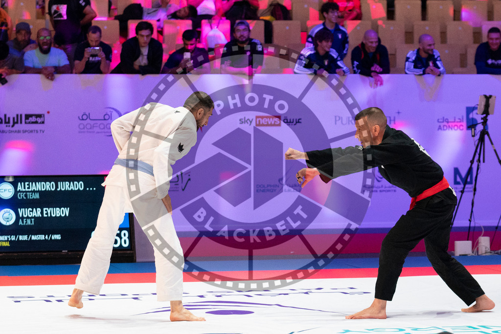 20231106PBB3023 | Fighters compete during the AJP World Master Championship in the Mubadala Arena in Abu Dhabi, Arab United Emirates, on November 6, 2023.