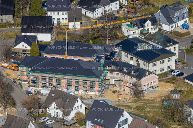 Kirchhundem250308355Welschen-Ennest | Luftbild, Baustelle mit Neubau für neuen Senioren-Wohnpark am Johannesweg, Welschen Ennest, Kirchhundem, Sauerland, Nordrhein-Westfalen, Deutschland