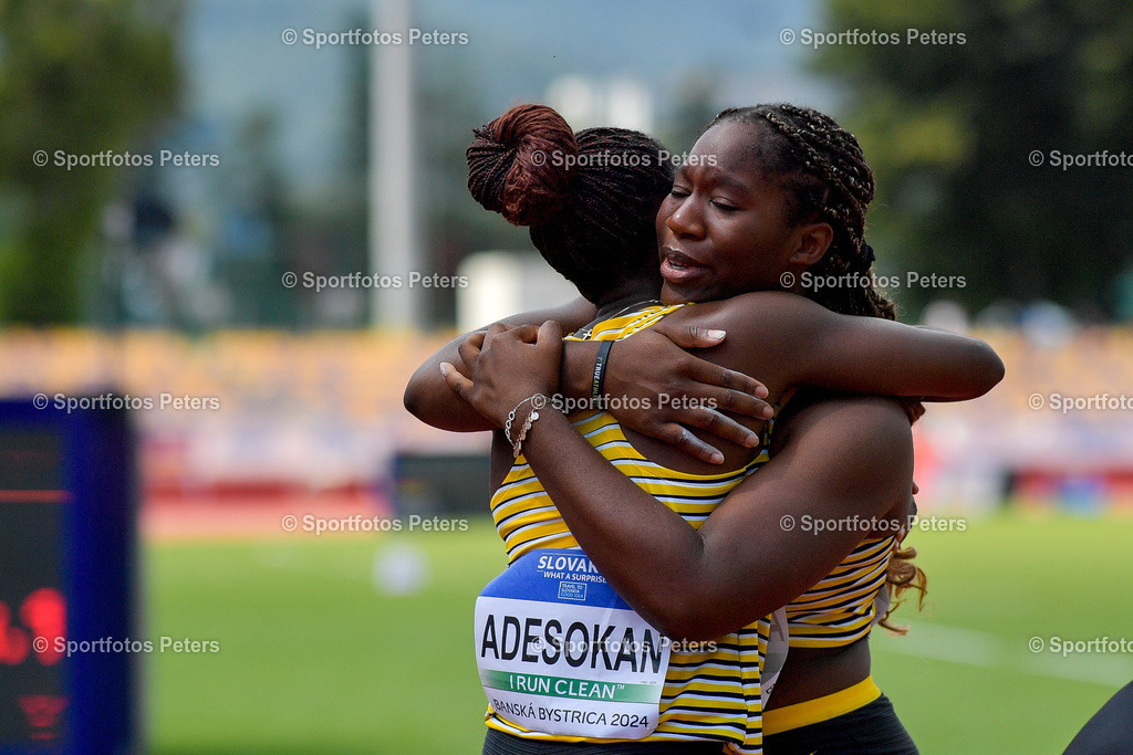 U18 EM - Tag 4_21 | European Athletics U18 Championships am 21.07.2024 in Banska Brystica; Diskuswurf, Favour Adesokan und Nadjela Wepiwé.Foto: Kai Peters - Realisiert mit Pictrs.com