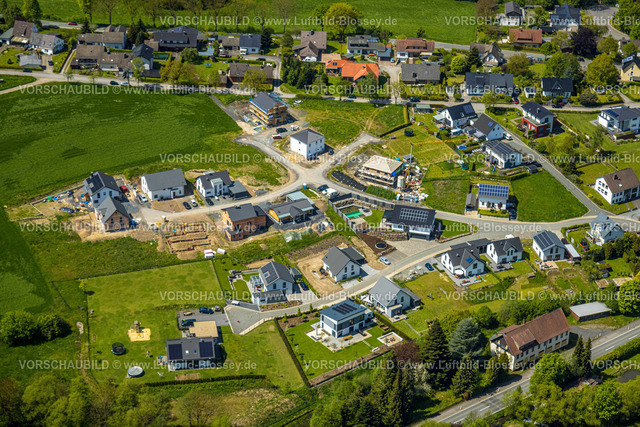 Sundern230505062 | Luftbild, Baustelle Neubau Wohnsiedlung Unter den Linden, Allendorf, Sundern, Sauerland, Nordrhein-Westfalen, Deutschland