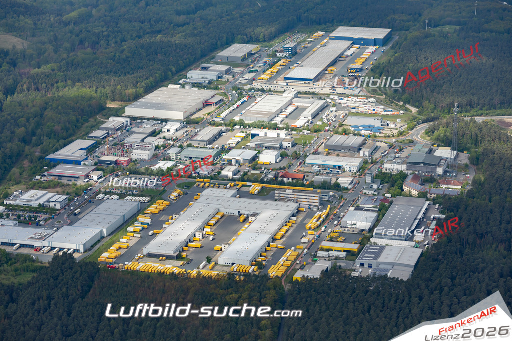 aktuelles Luftbild von Gewerbegebiet Nuernberg-feucht  - Luftaufnahme wurde 2019 von https://frankenair.de mittels Flugzeug (keine Drohne) erstellt.