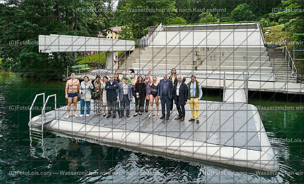 0890_Luftbild_Foederation_Chopin-Ges_Lunzer See_TeilnehmerInnen | (C)FotoLois.com, Alois Spandl, Luftbild, Föderation der internationalen Chopin-Gesellschafen (deren gibt es weltweit 34) - Zusammentreffen und Sitzung im Vorfeld des XXXIX. Chopinfestivals in der Kartause Gaming und Rahmenprogramm - Ausflug mit dem Bus zum Lunzer See, Do 3. August 2023.