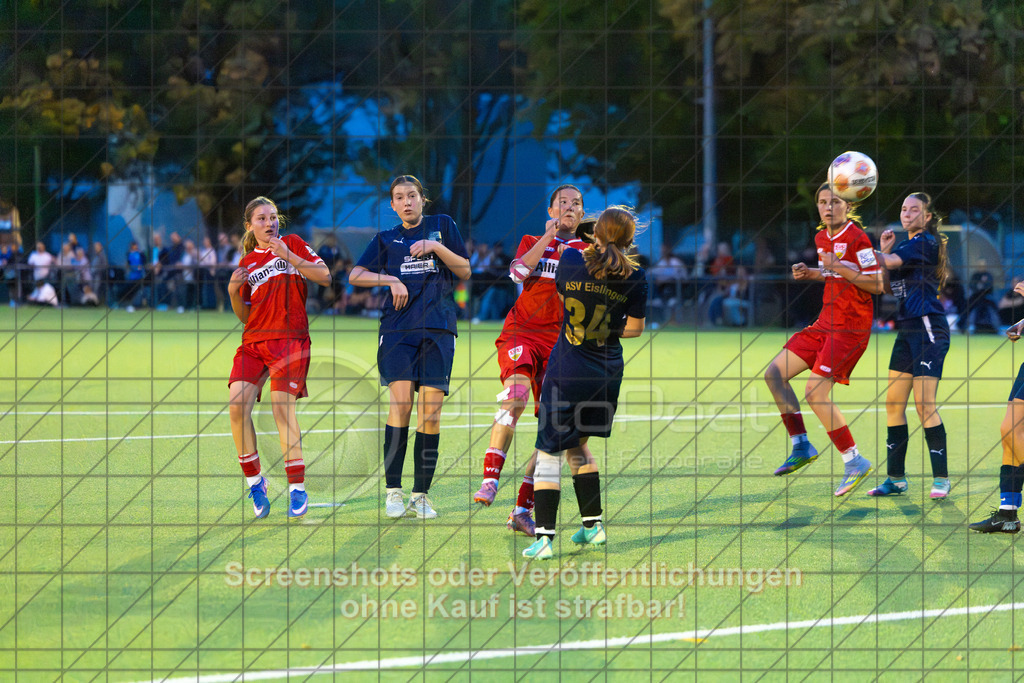 20261007_190348_0070_(c)_by_PhotoPeet | #,ASV Spartania Eislingen (blau) vs. VFB Stuttgart (rot), Fußball, Verbandspokal der B-Juniorinnen,  Saison 2026/2027, Kunstrasenplatz, Öschhalle, 73054 Eislingen, 07.10.2026 - 18:30 Uhr,Foto: PhotoPeet / Sport- &amp; Eventfotografie / Peter Harich