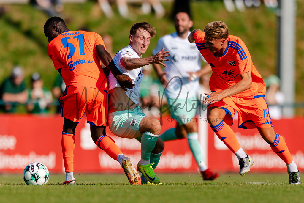 Testspiel, Saison 2026/27: SC Preußen Münster - Kickers Emden | Billerbeck, 10.07.2026: Testspiel, SC Preußen Münster gegen Kickers Emden auf der Anlage des DJK Billerbeck in Billerbeck. Foto: sportfotografie.ms | Markus Paletta - Realisiert mit Pictrs.com