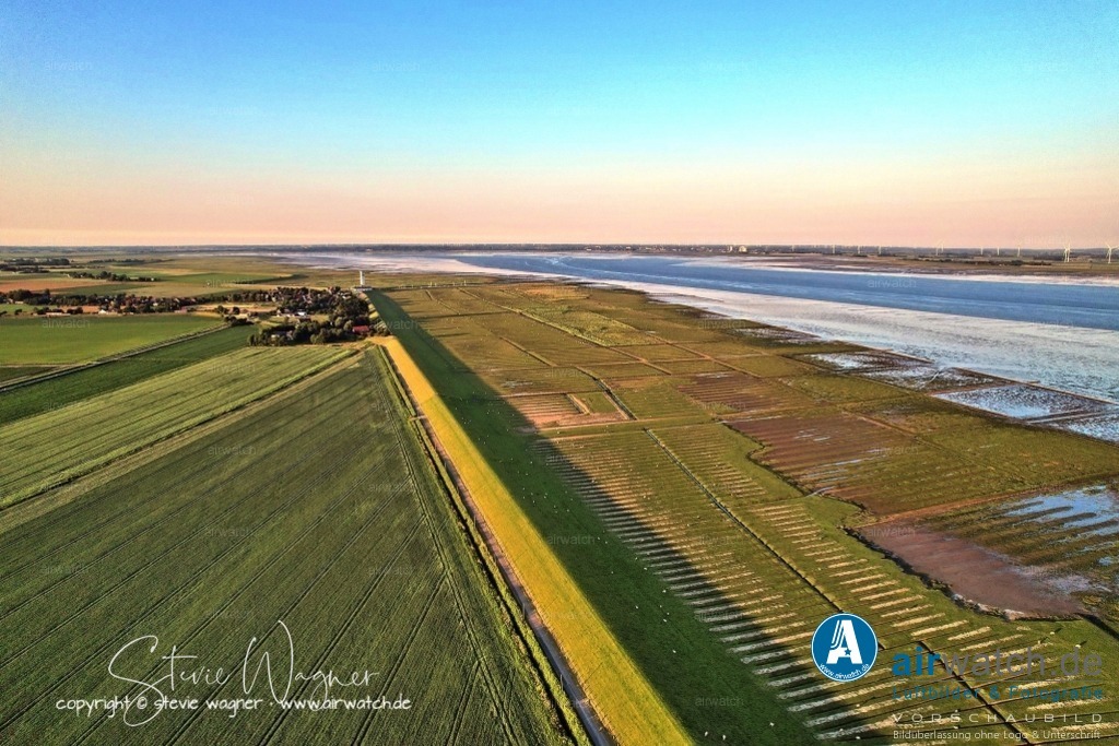 Luftbild Nordstrand, Suederhafen, An de Wehl, Evensbüller Chaussee, Husumer Bucht | Luftbild Nordstrand, Suederhafen, An de Wehl, Evensbüller Chaussee, Husumer Bucht