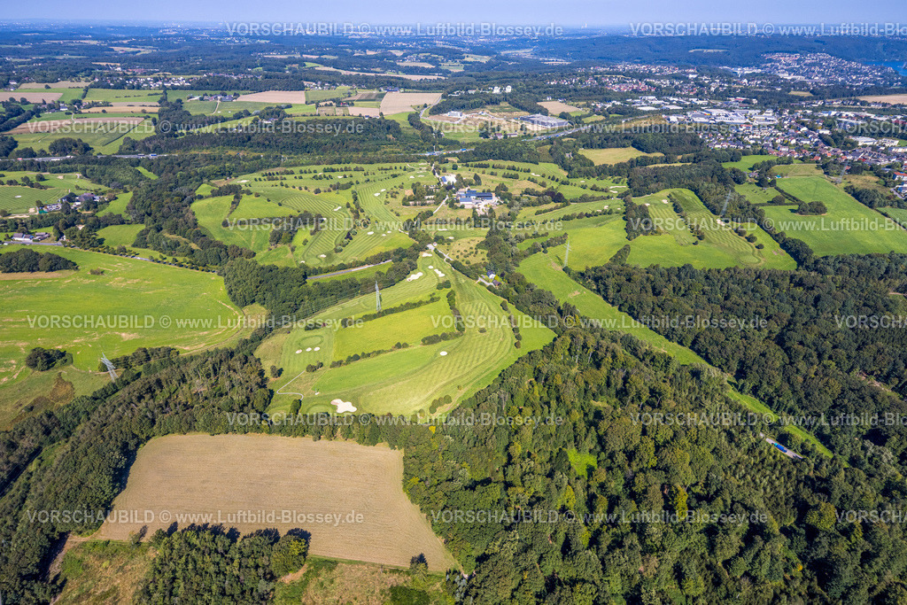 Gevelsberg240815739 | Luftbild, Golfplatz Gut Berge Golfwiese an der Autobahn A1, Sandfelder Bunker, Berge, Gevelsberg, Ruhrgebiet, Nordrhein-Westfalen, Deutschland