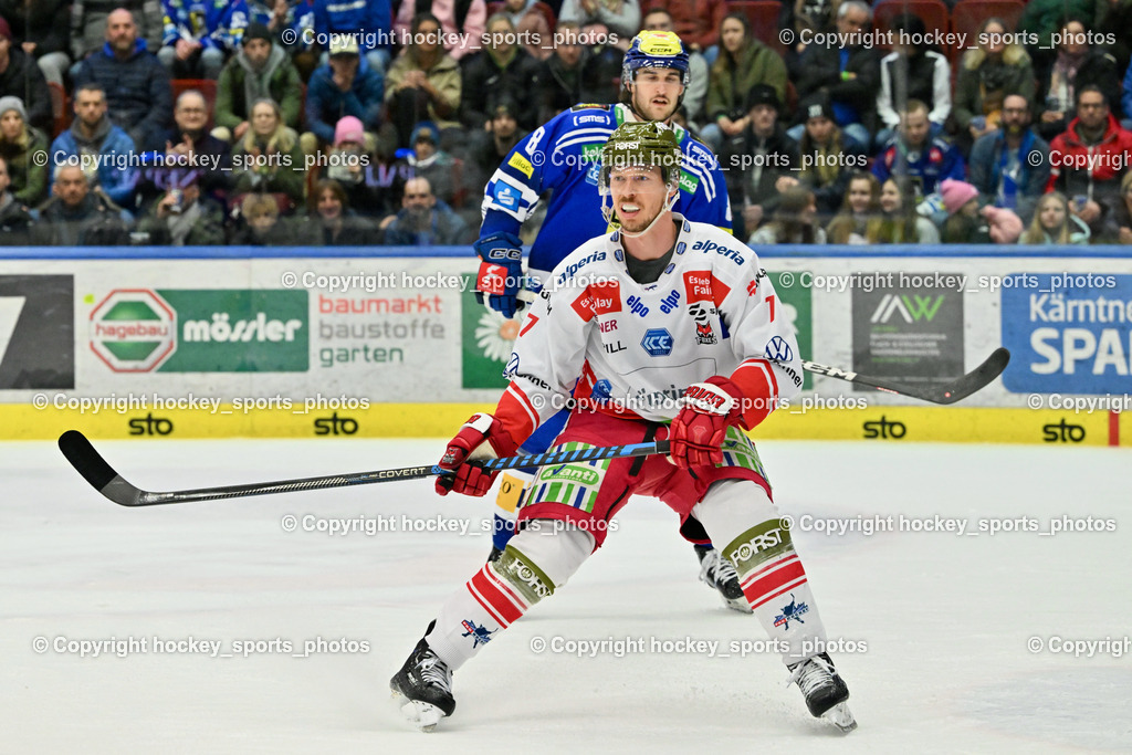 EC VSV vs. HC Bozen 16.2.2024 | #7 Parlett Blake, EC VSV vs. HC Bozen 16.2.2024, EC VSV vs. HC Bozen 16.2.2024 am 16.02.2024 in Villach (Stadthalle Villach), Austria, (Photo by Bernd Stefan)