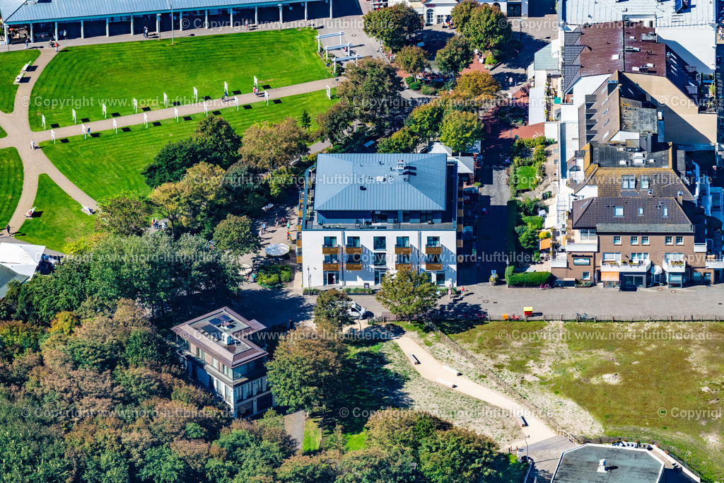 Norderney_Bülowallee_Restaurant_Al_Parco_ELS_7310050923 | NORDERNEY 05.09.2023 Gebäude des Restaurant " Al Parco " in der Bülowallee auf Norderney im Bundesland Niedersachsen, Deutschland. // Building of the restaurant "Al Parco" in Buelowallee on Norderney in the state Lower Saxony, Germany. Foto: Martin Elsen