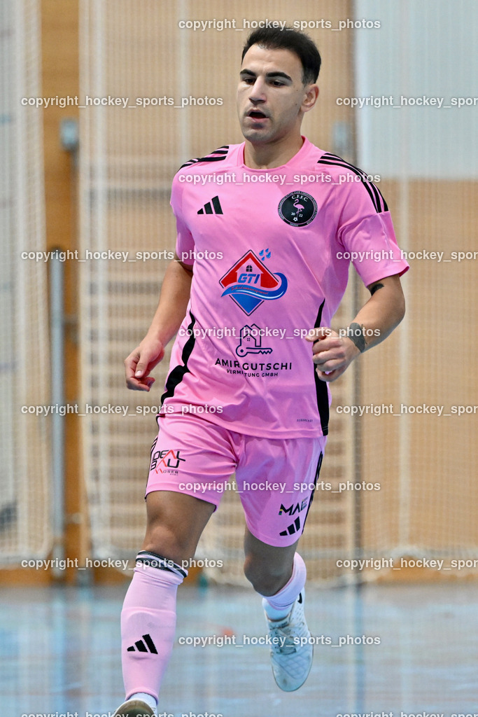 Carinthia Flamengo Futsal Club vs. LPSV-K | #21 Robert Dimitrov Carinthia Flamengo, Carinthia Flamengo Futsal Club vs. LPSV-K, Carinthia Flamengo Futsal Club vs. LPSV-K am 03.11.2024 in Klagenfurt (Ballspielhalle Viktring), Austria, (Photo by Bernd Stefan)