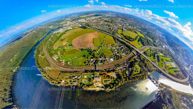 Hagen241090067BeachSideHengsteysee | Luftbild, Hengsteysee und Strandhaus Salitos Beach Hengsteysee, Freibad Südufer, Deutsche Bahn AG Bahnlinie Hagen und Autobahn A1, Erdkugel, Fisheye Aufnahme, Fischaugen Aufnahme, 360 Grad Aufnahme, tiny world, little planet, fisheye Bild, Boele, Hagen, Ruhrgebiet, Nordrhein-Westfalen, Deutschland