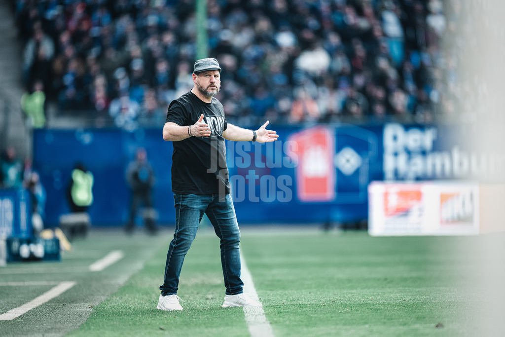 Fußball | Männer | Saison 2023/2024 | 2. Fußball-Bundesliga | 23. Spieltag | Hamburger SV vs. SV 07 Elversberg | 25.02.2024 | Trainer Steffen Baumgart (HSV) verwundert