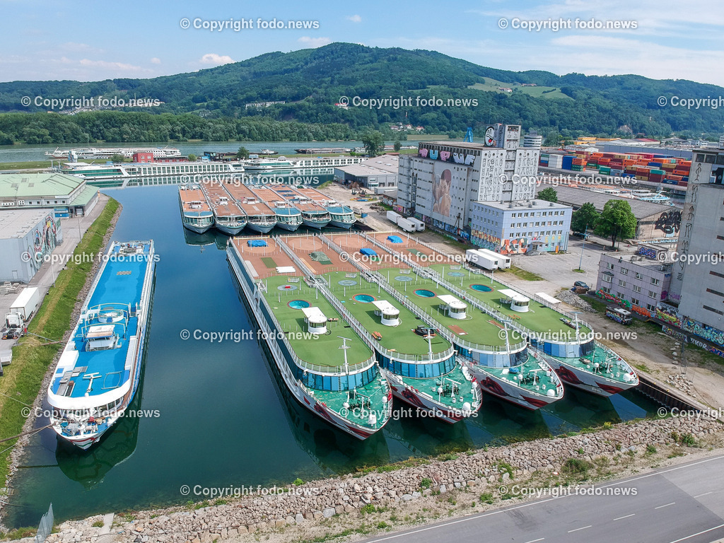 Corona_ 5 Jahre Covid Lockdown_ 15.03.2025-77 | 15.03.2025, Linz, AUT, Corona, 5 Jahre Covid Lockdown, im Bild Stadtansichten, Themenbild, Hafen, Ausflugsschiffe stehen still