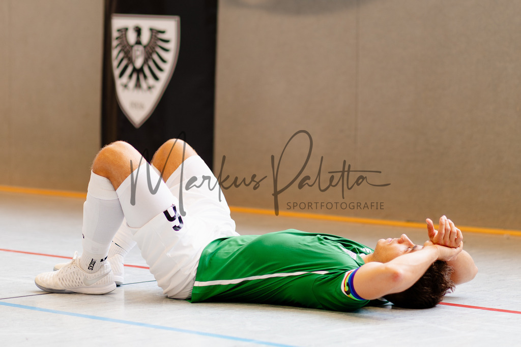 Futsal-Bundesliga, Saison 2025/2026, 4. Spieltag: SC Preußen Münster - SV Pars Neu-Isenburg | Futsal-Bundesliga, Saison 2025/2026, 4. Spieltag, SC Preußen Münster empfängt SV Pars Neu-Isenburg in der Universitäts-Sporthalle in Münster. Foto: sportfotografie.ms | Markus Paletta - Realisiert mit Pictrs.com