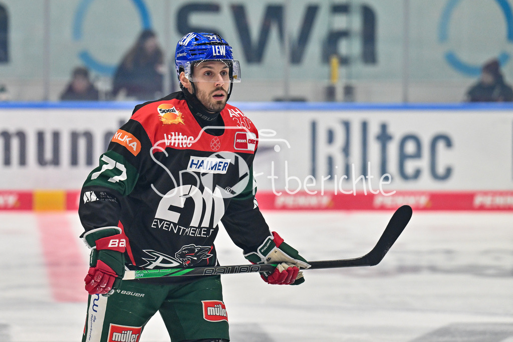 Augsburger Panther - ERC Ingolstadt | Im Bild Luca TOSTO (Augsburger Panther #77) / Freisteller / Einzelfoto / DEL: Augsburger Panther - ERC Ingolstadt, Curt Frenzel Stadion am 26.01.2025