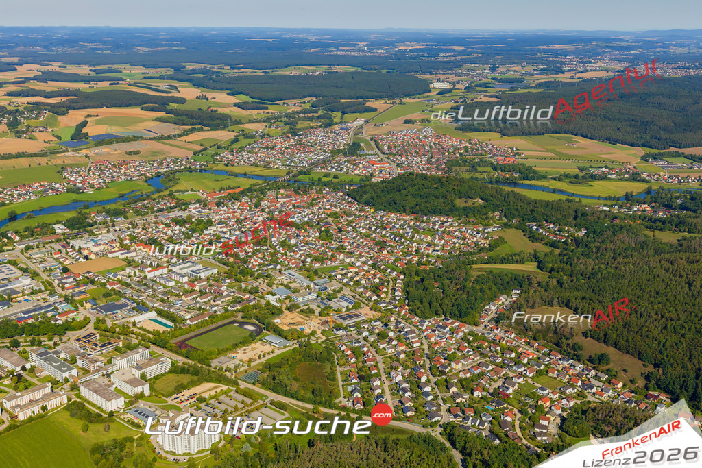 Luftaufnahme von Regenstauf - Die Luftaufnahme wurde 2025 vom UL-Flugzeug heraus erstellt ( keine Drohne ) - Hochauflösende Luftaufnahme - für professionelle Ausdrucke geeignet. Die Geschenkidee !Mit Lizenz und Bildrechte bestellbar