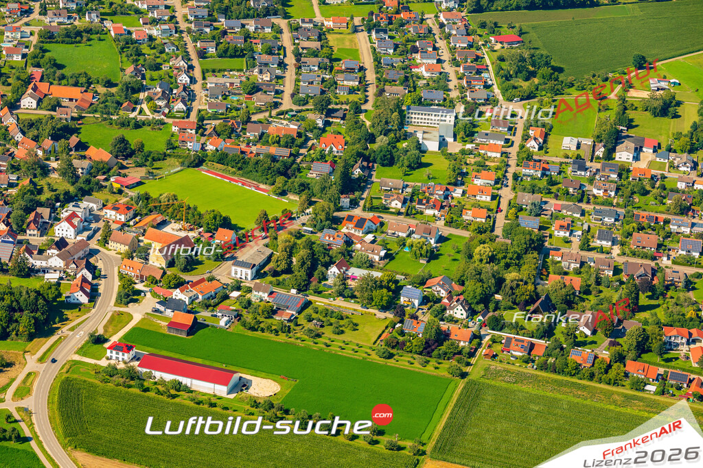Luftaufnahme von Haunsheim - Die Luftaufnahme wurde 2025 vom UL-Flugzeug heraus erstellt ( keine Drohne ) - Hochauflösende Luftaufnahme - für professionelle Ausdrucke geeignet. Die Geschenkidee !Mit Lizenz und Bildrechte bestellbar
