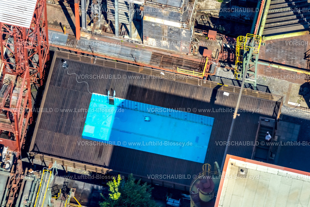 Essen230702519 | Luftbild, Werksschwimmbad der Zeche Zollverein, UNESCO-Welterbe, Architekturdenkmal und Industriedenkmal, Stoppenberg, Essen, Ruhrgebiet, Nordrhein-Westfalen, Deutschland