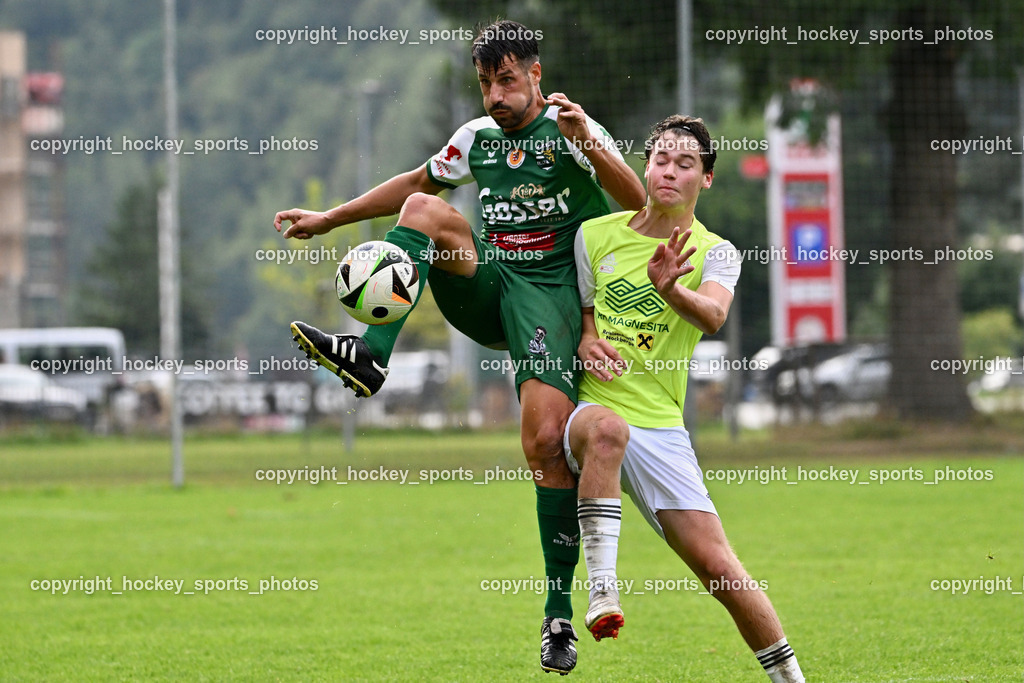 WSG Radenthein vs. SV Rapid Lienz | #2 Alexander Rauter WSG Radenthein, #10 Markus Steinwender WSG Radenthein, WSG Radenthein vs. SV Rapid Lienz, WSG Radenthein vs. SV Rapid Lienz am 30.08.2025 in Radenthein (Sportplatz Radenthein), Austria, (Photo by Bernd Stefan)