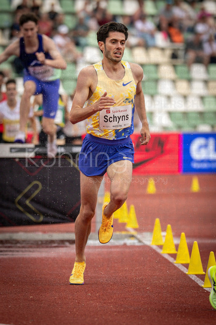 Golden Oval; Dresden, 31.05.2026 | DRESDEN , GERMANY - MAY 31:  Remi Schyns (BEL / Belgium)  competes in the men’s 2000m steeplechase during the Golden Oval Continental Tour Silver meeting on May 31, 2026 at Heinz-Steyer-Stadion in Dresden, Saxony, Germany.