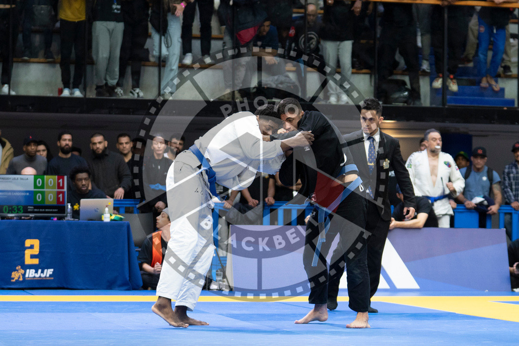 20240122PBB5306 | Fighters compete during the second day of the IBJJF European Championship in Paris, France, on January 22, 2024.