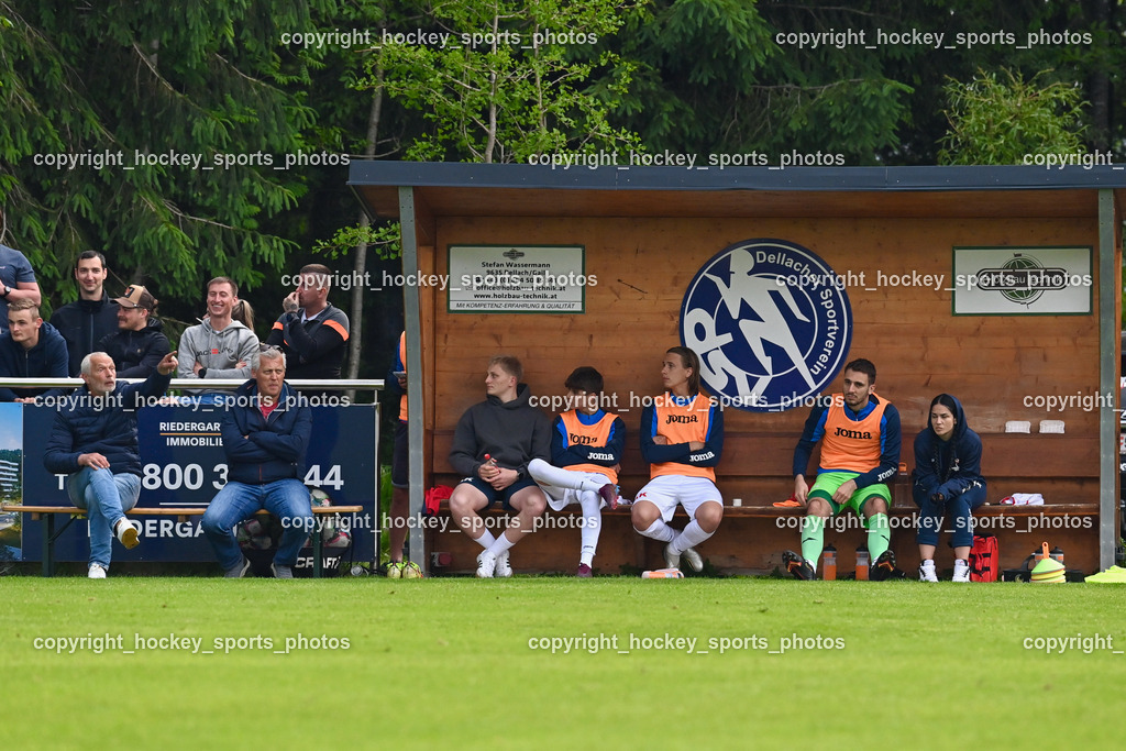 SV Dellach Gail vs. SAK 29.5.2023 | Spielerbank SAK, Headcoach SAK Peter Hrstic, SAK Präsident Wieser Marko, Physiotherapeutin  SAK Slavica Todorovic