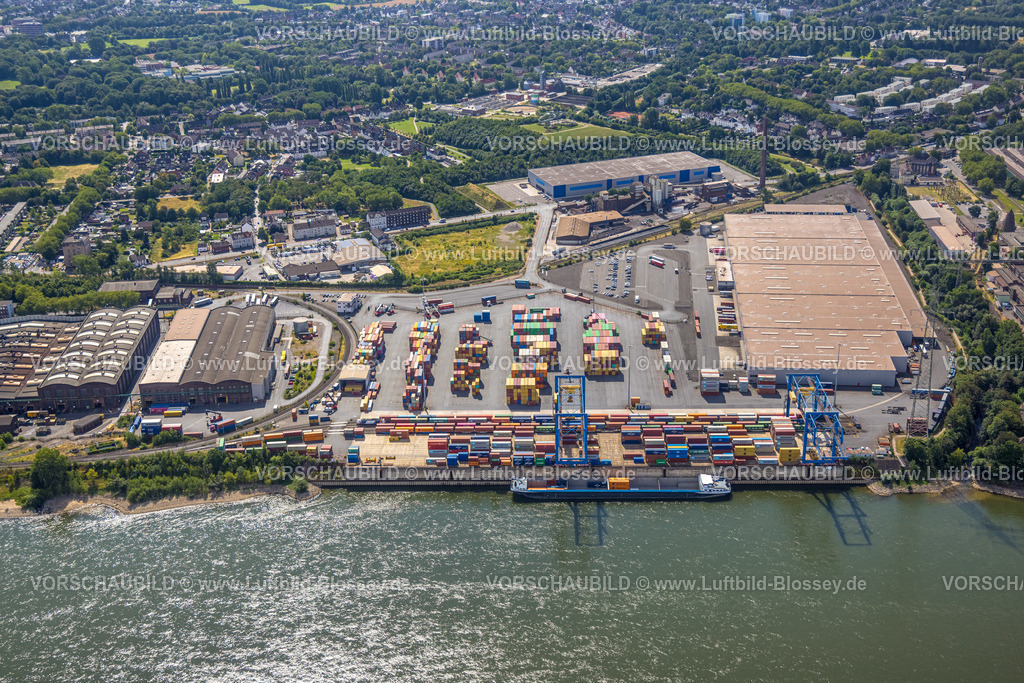 Duisburg230707468 | Luftbild, logport II Wanheim, Container Schiff, Friemersheim, Duisburg, Ruhrgebiet, Nordrhein-Westfalen, Deutschland