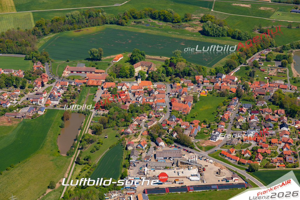Das Luftbild der Stadt Reckendorf wurde 2019 vom Flugzeug heraus erstellt (keine Drohne) Aufnahmehöhe ca.400 Meter- hohe Auflösung- beste Druck-Qualität garantiert!