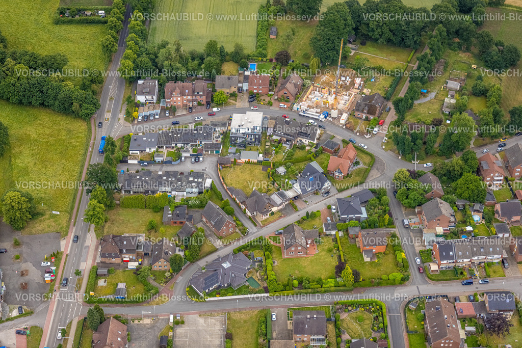 Dorsten220604574 | Luftbild, Wohnsiedlung Friesenstraße und Baustelle in der Kahlstraße, Wulfen, Dorsten, Ruhrgebiet, Nordrhein-Westfalen, Deutschland